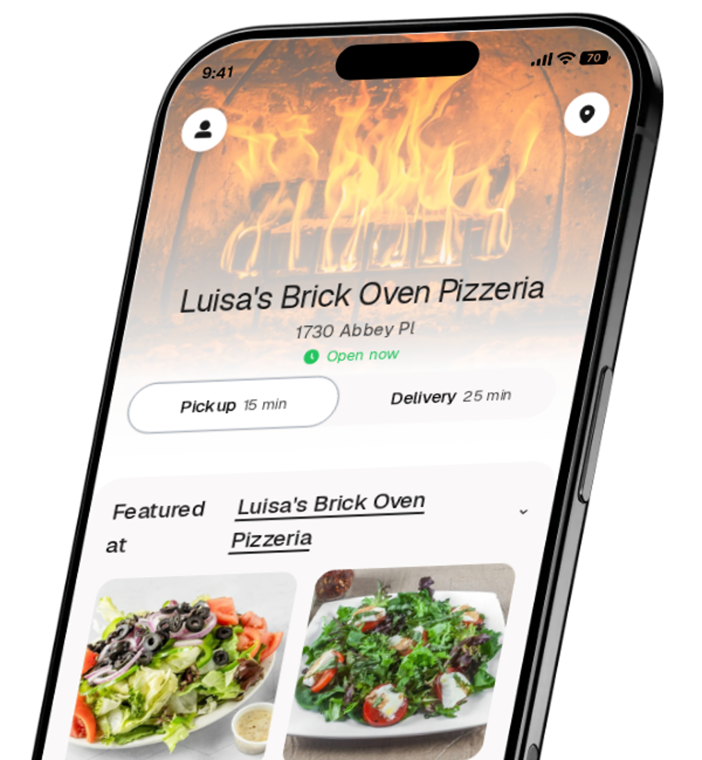 Luisa's Brick Oven Pizzeria app preview